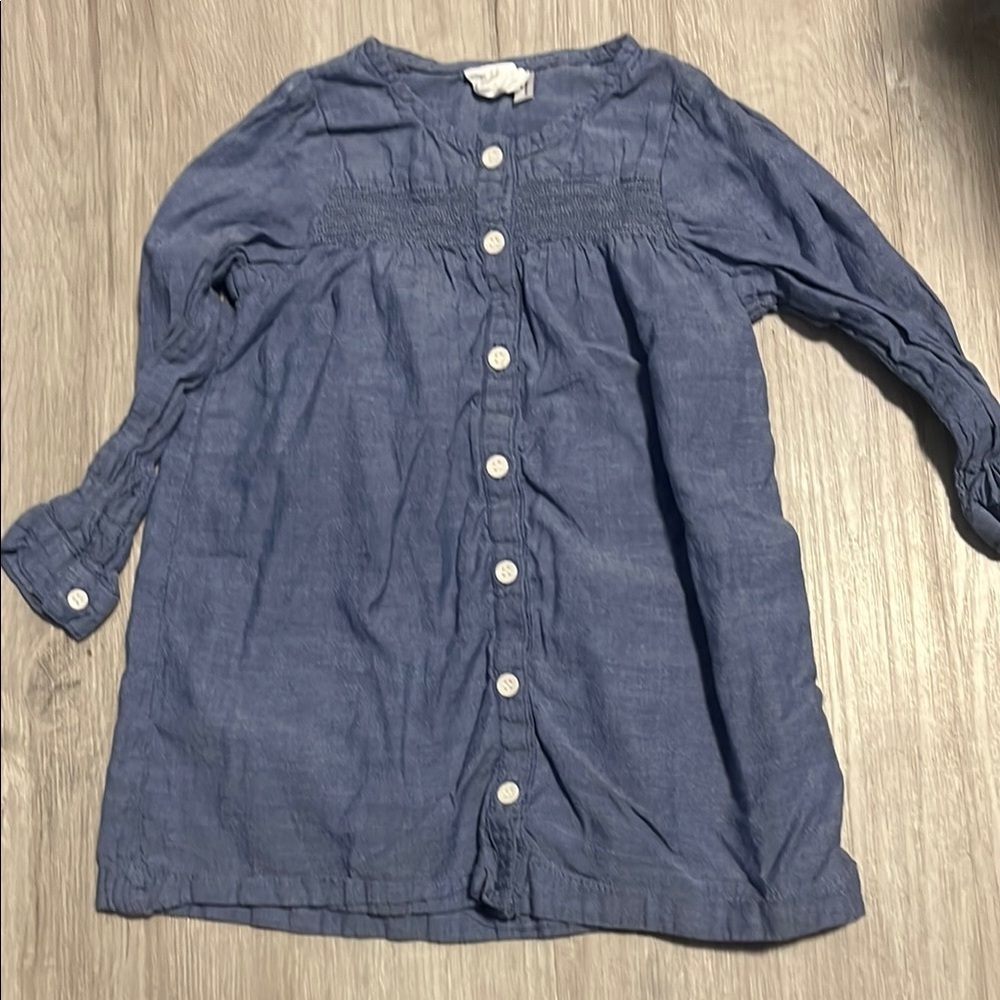 4/$30 Kids Blue Button-Up Dress